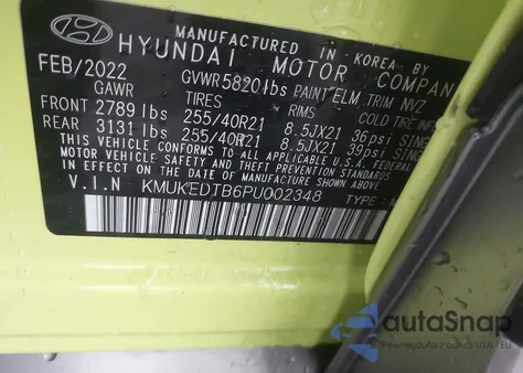 2023 Genesis Gv60 Performance Awd z USA, uszkodzony, nr VIN KMUKEDTB6PU002348